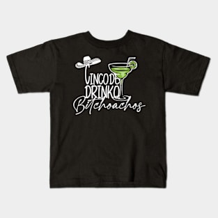 Bitchoachos Retro Cinco De Drinko Tequilla Cocktail Kids T-Shirt